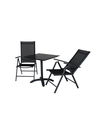 Venture Home - Cafégrupp Colorado med 2st 5 positionsstolar Break - Svart