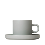 Blomus - Kaffemuggar Med Fat. 2 St Set. Pilar 200ml - Grå