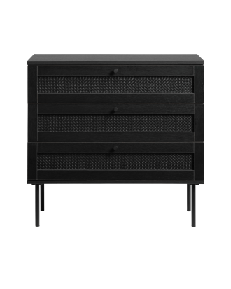 Håum - Byrå 3 Lådor Brooklyn 75 x 80 x 40 cm - Svart