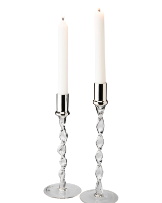 Dorre - Ljusstake Twist 2-pack - Transparent