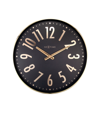 NeXtime - Väggklocka Alchemy Ø40 cm - Svart