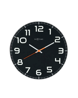 NeXtime - Väggklocka Classy Round Ø30 cm - Svart
