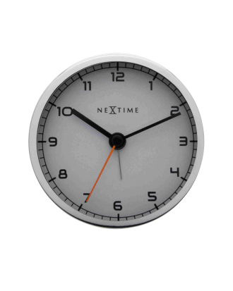 NeXtime - Klocka Company Alarm 9 cm - Vit