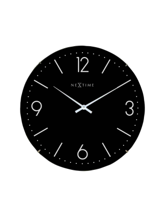 NeXtime - Väggklocka Basic Dome Ø35 cm - Svart