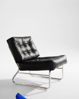 Pastill - Luca fåtölj i veganskt läder - Svart