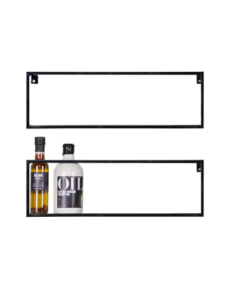 WOOOD - Vägghylla 50 cm Meert - 2 st. - Svart