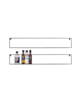 WOOOD - Vägghylla 100 cm Meert - 2 st. - Svart