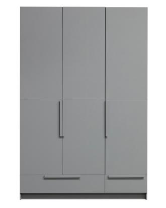 WOOOD - Garderob 3 dörrar Pure - Grå