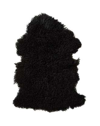 Skinnwille - Fårskinnsfäll Ebony - Svart