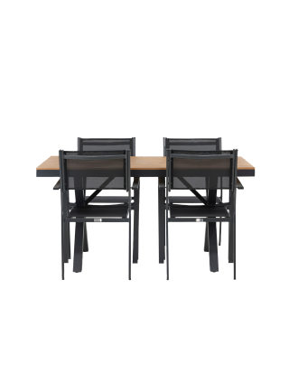 Venture Home - Matgrupp Garcia med 4st matstolar Copacabana - Natur