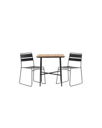 Venture Home - Matgrupp Holmbeck med 2st matstolar Lina - Natur