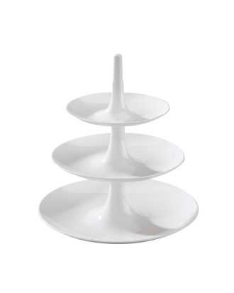 Koziol - Kakfat/Våningsfat/Serveringsfat Babell L 34 cm - Vit