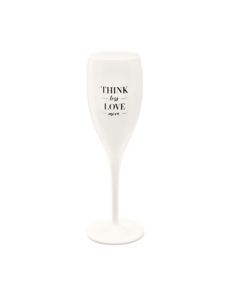 Koziol - Champagneglas Med Print 6-pack CHEERS 100ml - Vit