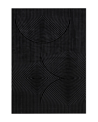 KM Home - Viskosmatta Granada - Svart - 240X340