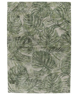 Verdura grön - handvävd viskosmatta