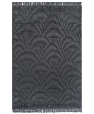 Caldera Field antracit - konstsilkesmatta