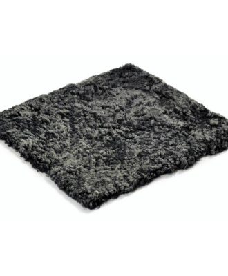 Curly mörkgrå - fyrkantig stolsdyna i lockigt fårskinn