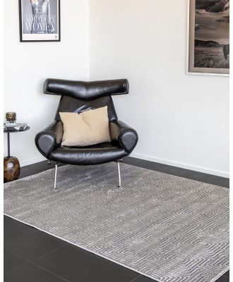 Fern ljusgrå - maskinvävd matta