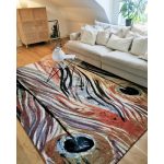 Peacock multi - maskinvävd matta