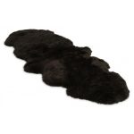 Gently mörkbrun - dubbelt långhårigt fårskinn