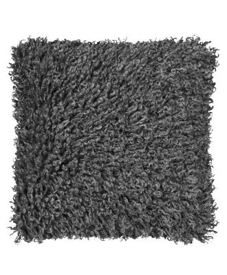 Wooly grey - konstgjord fårskinnskudde