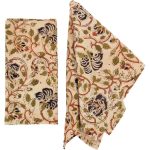 A World Of Craft Black Poppy Tygservett Beige/ - Servetter & Tillbehör Bomull Svart