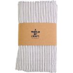 A World Of Craft Eco Thinstripe Bordsduk 140x250 Cm Vit/ - Dukar & löpare Ekologisk Bomull Svart