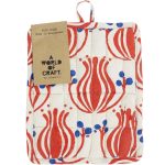 A World Of Craft Flower Grytlapp Röd/ - Grytlappar & Grytvantar Bomull Blå