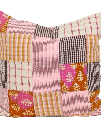 A World Of Craft Patch Kuddfodral 50x50 Cm - Prydnadskuddar & Fodral Ekologisk Bomull Rosa