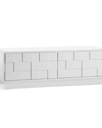 A2 Collect 2010 Mediabänk Med Sockel / - TV-bänkar & Mediabänkar Ek Vit