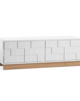 A2 Collect 2010 Mediabänk Med Sockel / - TV-bänkar & Mediabänkar Ek Vit