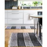 Visby svartgrå - trasmatta