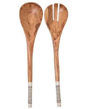 A World Of Craft Stripe Salladsbestick 32 Cm - Salladsbestick Trä