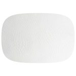 Aida Karim Rashid Bordstablett 30,6x45 Cm Mozarella - Bordstabletter & Glasunderlägg Återvunnet Läder Vit