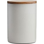 Aida Raw Förvaringsburk Med Lock 15 Cm - Förvaringsburkar & lock Teak Vit