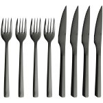 Aida Raw Serveringsset 17 Delar Guld - Bestickset Rostfritt Stål Svart