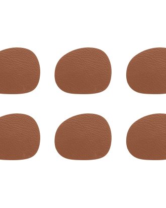 Aida Raw Glasunderlägg 6-pack Brown - Bordstabletter & Glasunderlägg Återvunnet Läder Cinnamon