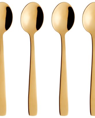 Aida Raw Kaffesked 4-pack - Skedar Rostfritt Stål Guld