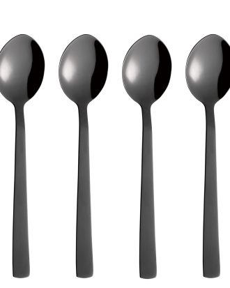 Aida Raw Sked 4-pack - Skedar Rostfritt Stål Svart