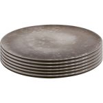 Aida Raw Middagstallrik 28 Cm 6-pack - Mattallrikar Stengods Nordic Brown