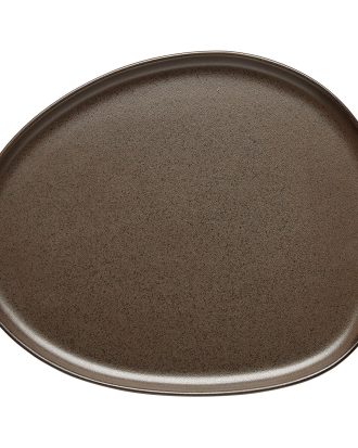 Aida Raw Organic Tallrik 21x24 Cm - Mattallrikar Stengods Metallic Brown