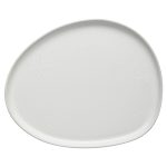 Aida Raw Organic Tallrik 21x24 Cm - Mattallrikar Stengods Arctic White