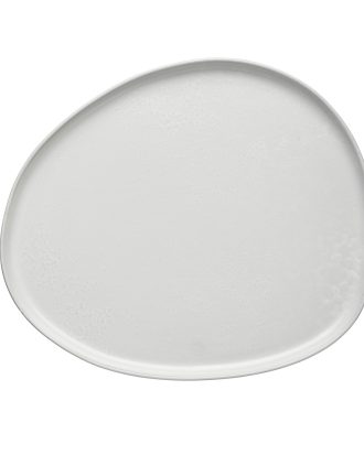 Aida Raw Organic Tallrik 25x29 Cm - Mattallrikar Stengods Arctic White