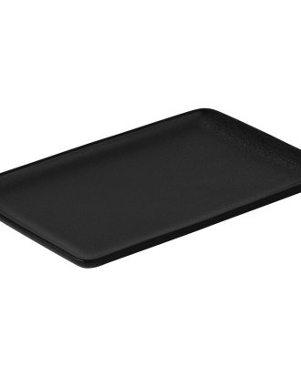 Aida Raw Rektangulär Tallrik 23,5x15 Cm - Mattallrikar Stengods Titanium Black