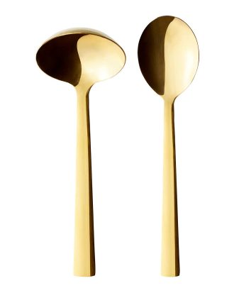 Aida Raw Såsslev & Serveringssked - Serveringsbestick Rostfritt Stål Guld