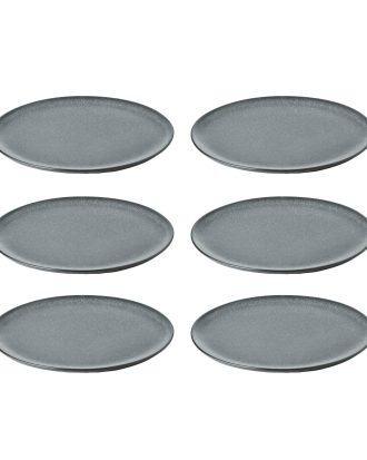 Aida Raw Tallrik 23 Cm 6-pack - Mattallrikar Stengods Northern Green