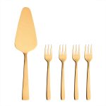 Aida Raw Tårtset 5-pack - Gafflar Rostfritt Stål Guld
