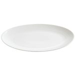 Aida Relief Fat Ovalt 40x31 Cm - Övriga Tallrikar & Fat Porslin Vit