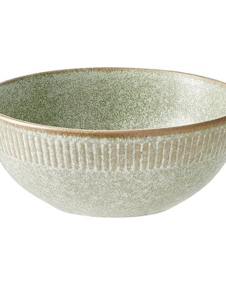 Aida Relief Skål 14 Cm - Serveringsskålar Stengods Grön