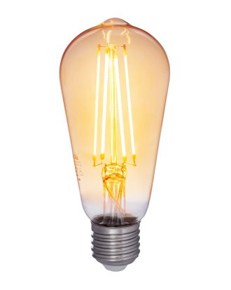 Airam Led Filament Amber E58 4,5w E27 360lm Dimbar - Dekorationsbelysning Glas Klar